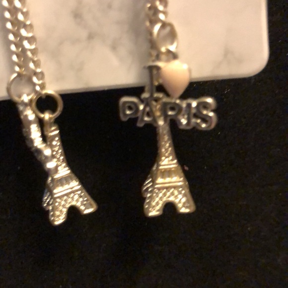 Silver “I love Paris” Eiffel Tower earrings - Picture 2 of 4